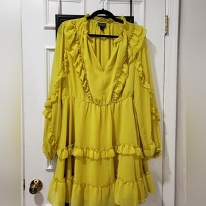 Ruffle Yellow Dress